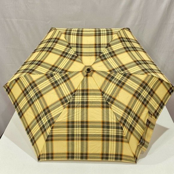TOTES Small Personal Size Umbrella Compact Plaid - Picture 2 of 7